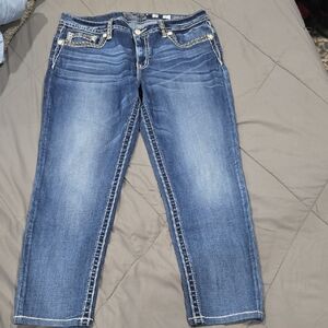 Miss Me Dark Blue Ankle Jeans